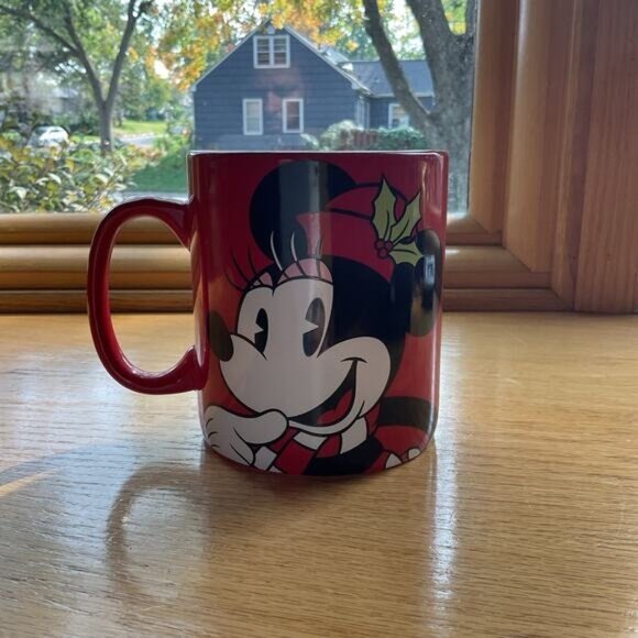 Disney Galerie Minnie Mouse Red Ceramic Coffee Mug Oversized - Picture 1 of 4
